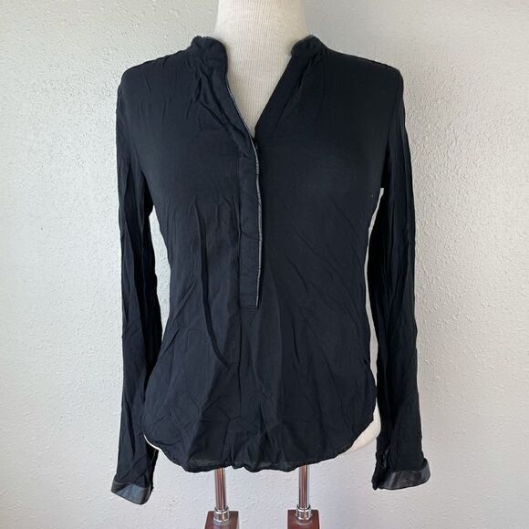 Philosophy Half Button Down V Neck Long Sleeve Top Size XS EUC - Picture 1 of 7